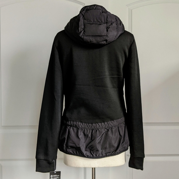 BCBGMaxAzria Jacket Puffer Hooded Zip Front Lightweight Fitted Black M NWT - Picture 7 of 15